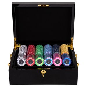 Maleta de Poker 500 fichas Cerâmica 43mm Prime Poker Case Madeira