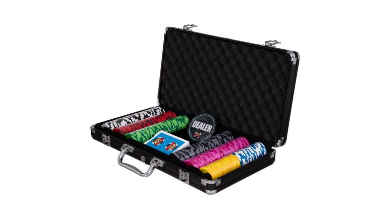 Maleta de Poker 300 fichas 11,5gms Abs Mirage Cidade do Poker
