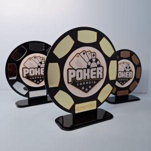Conjunto Troféu Para Poker Modelo 3