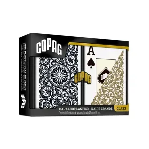 Baralho Copag Class Estojo Duplo 100% Plástico Naipe Grande